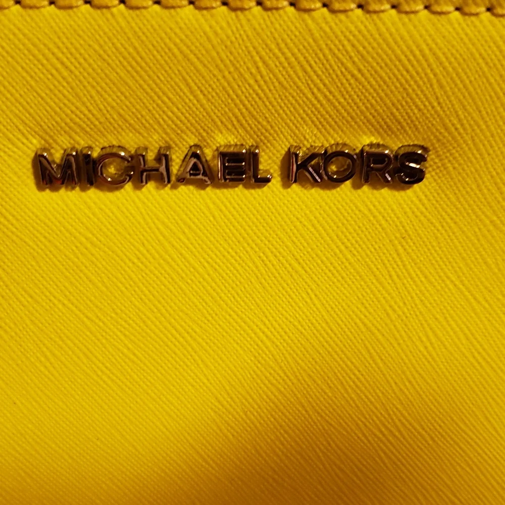 Michael Kors Neon Green/Yellow Crossbody Bag with Detachable Strap